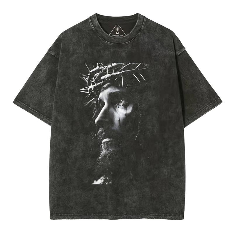 [ Mineral Wash ] Jesus Christ Christian Washed TShirt Jesus Graphic Washed Style TShirt Hoodie, Sweatshirt | TeeBloomCo.com
