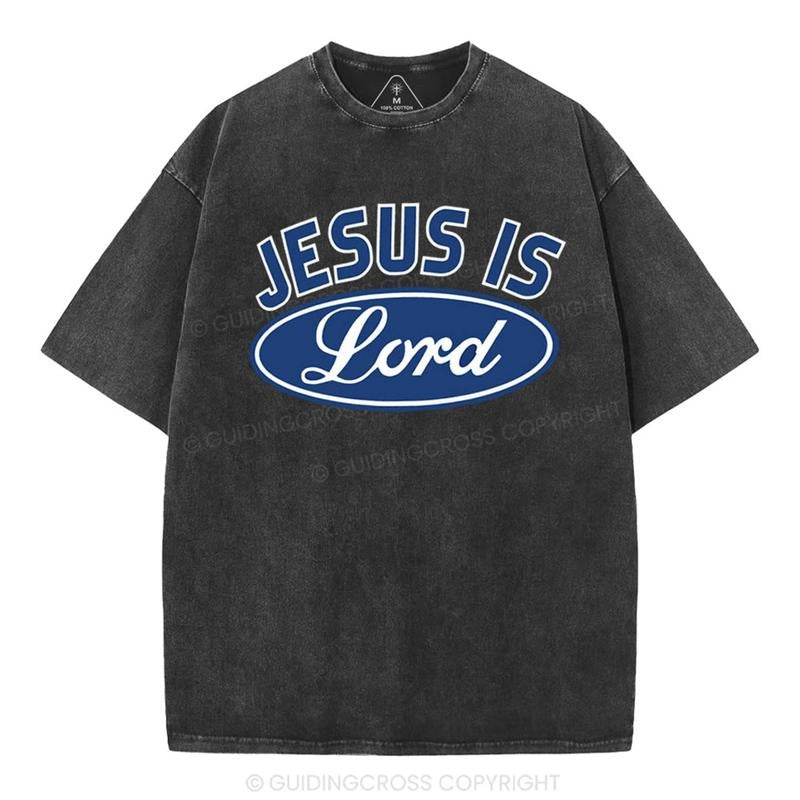 [ Mineral Wash ] Jesus Is Lord Christian Washed Shirt Jesus Graphic Washed Style Shirt Hoodie, Sweatshirt | TeeBloomCo.com
