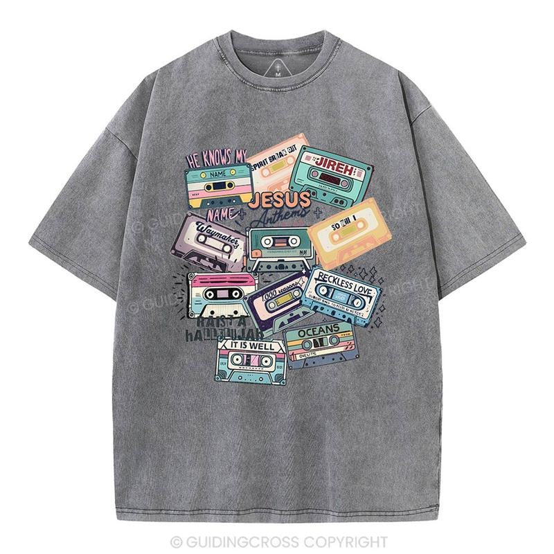 [ Mineral Wash ] Jesus Songs Christian Washed Shirt Jesus Graphic Washed Style Shirt Hoodie, Sweatshirt | TeeBloomCo.com