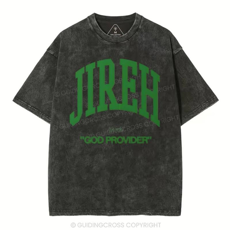 [ Mineral Wash ] Jireh Christian Washed TShirt Jesus Graphic Washed Style Shirt Hoodie, Sweatshirt | TeeBloomCo.com