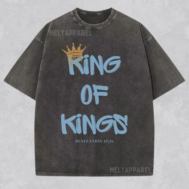 [ Mineral Wash ] King Of Kings Shirt Shirt Christian Clothing Religious Washed Gift For Him Or Her Jesus Christ...