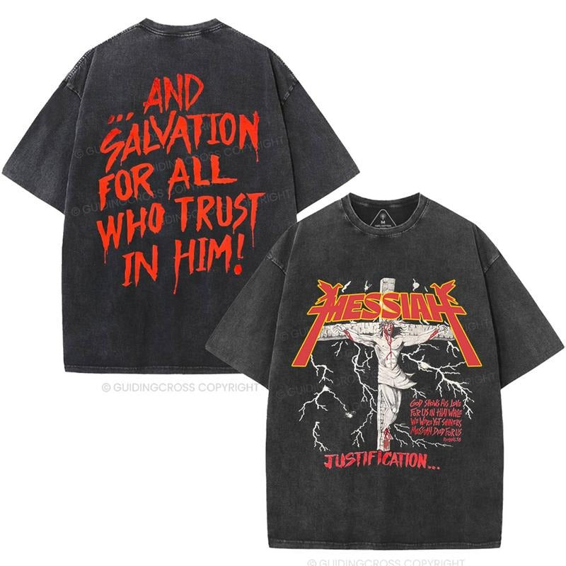 [ Mineral Wash ] Messiah Christian Washed TShirt Jesus Graphic Washed Style Shirt Hoodie, Sweatshirt | TeeBloomCo.com