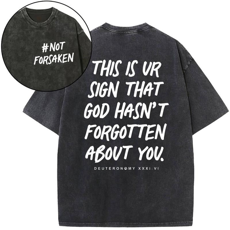 [ Mineral Wash ] Not Forsaken Christian Washed TShirt Jesus Graphic Washed Style Shirt Hoodie, Sweatshirt | TeeBloomCo.com