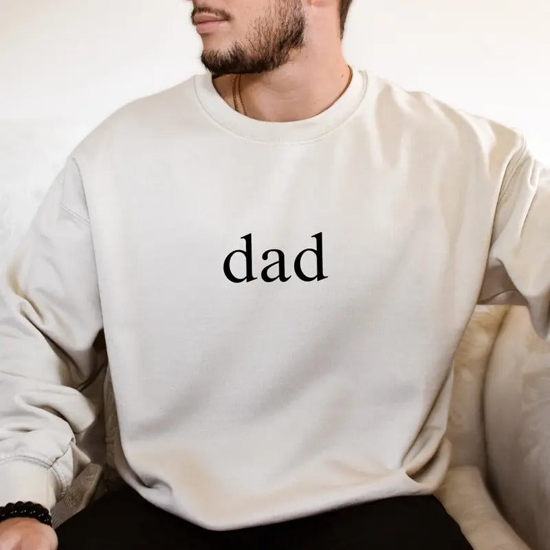 Minimal Dad Gemma Crewneck Sweatshirt, New Dad Sweatshirt Cotton Menswear T-Shirts, Hoodie | TeeBloomCo.com