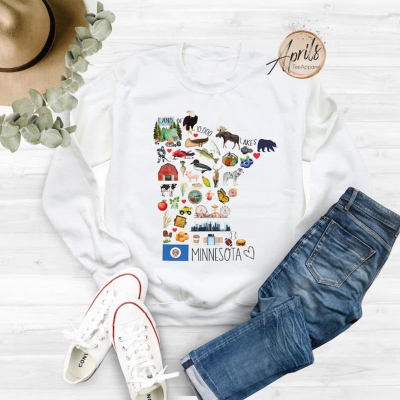 Minnesota Sweatshirt, Minnesota Hoodie, State Shirt Classic Fashion | TeeBloomCo.com