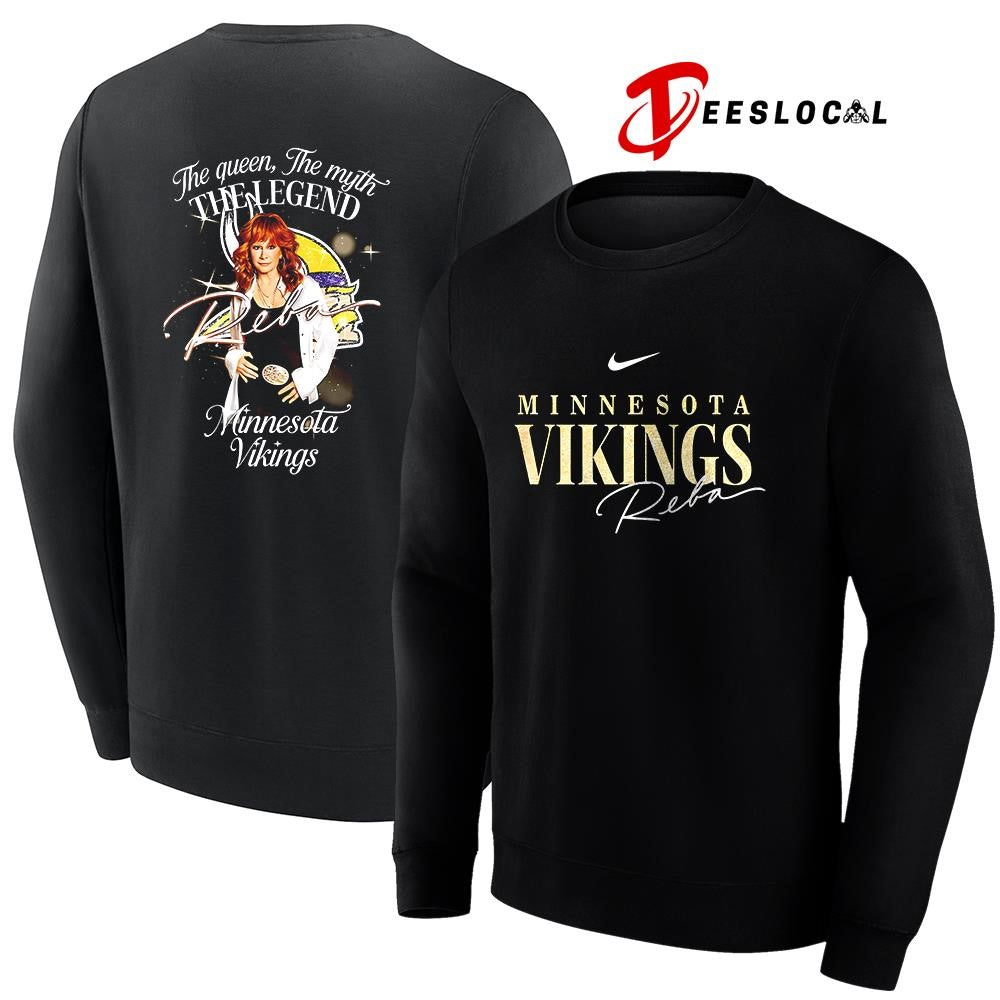 Minnesota Vikings x Reba McEntire the queen the myth the legend graphic shirt