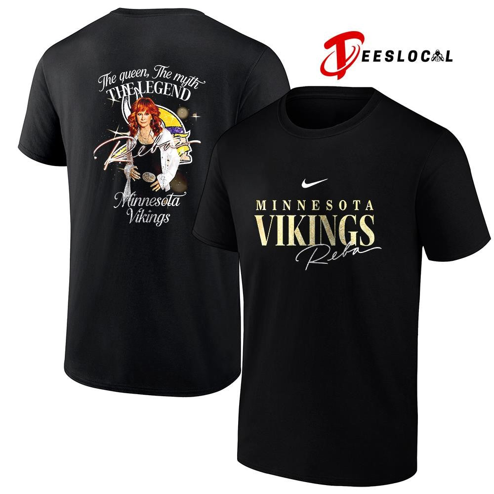 Minnesota Vikings x Reba McEntire the queen the myth the legend graphic shirt