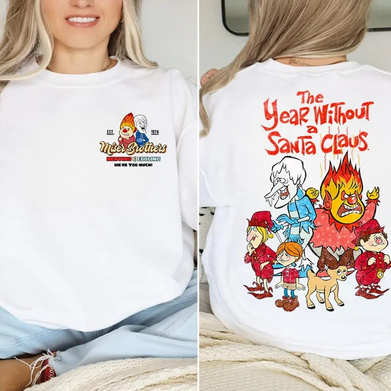 Miser Brothers Christmas Sweatshirt, Heating and Cooling Xmas Movie Hoodie, The Year Without Santa Claus TShirt, Snow...