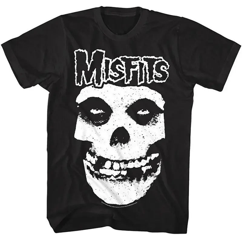 Misfits Skull Logo Men's T Shirt Punk Rock Band Concert Tour Merch Cotton Menswear T-Shirt Hoodie, Sweatshirt