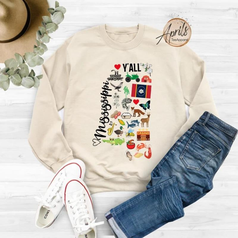 Mississippi Sweatshirt, Mississippi Hoodie, State Shirt Classic Fashion | TeeBloomCo.com