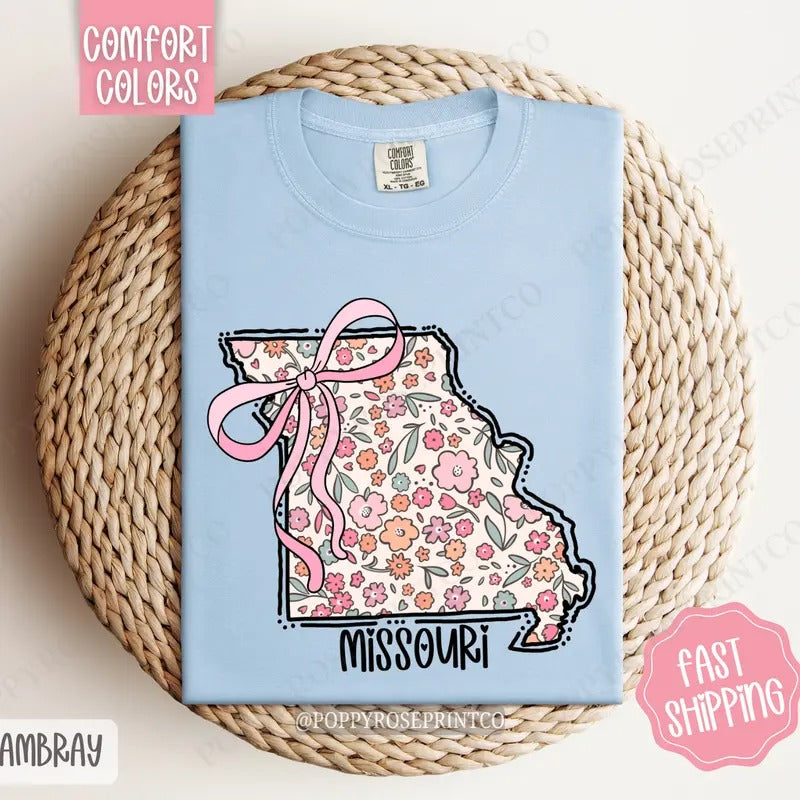 Missouri Comfort Colors State Tshirt, Cute Missouri Shirt, Missouri Tshirt, Missouri Shirt Hoodie, Sweatshirt