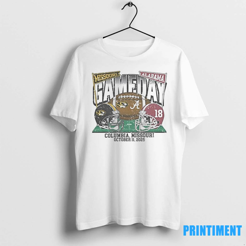 Missouri Vs Alabama 2025 Gameday Matchup Helmet Tshirts Sweater