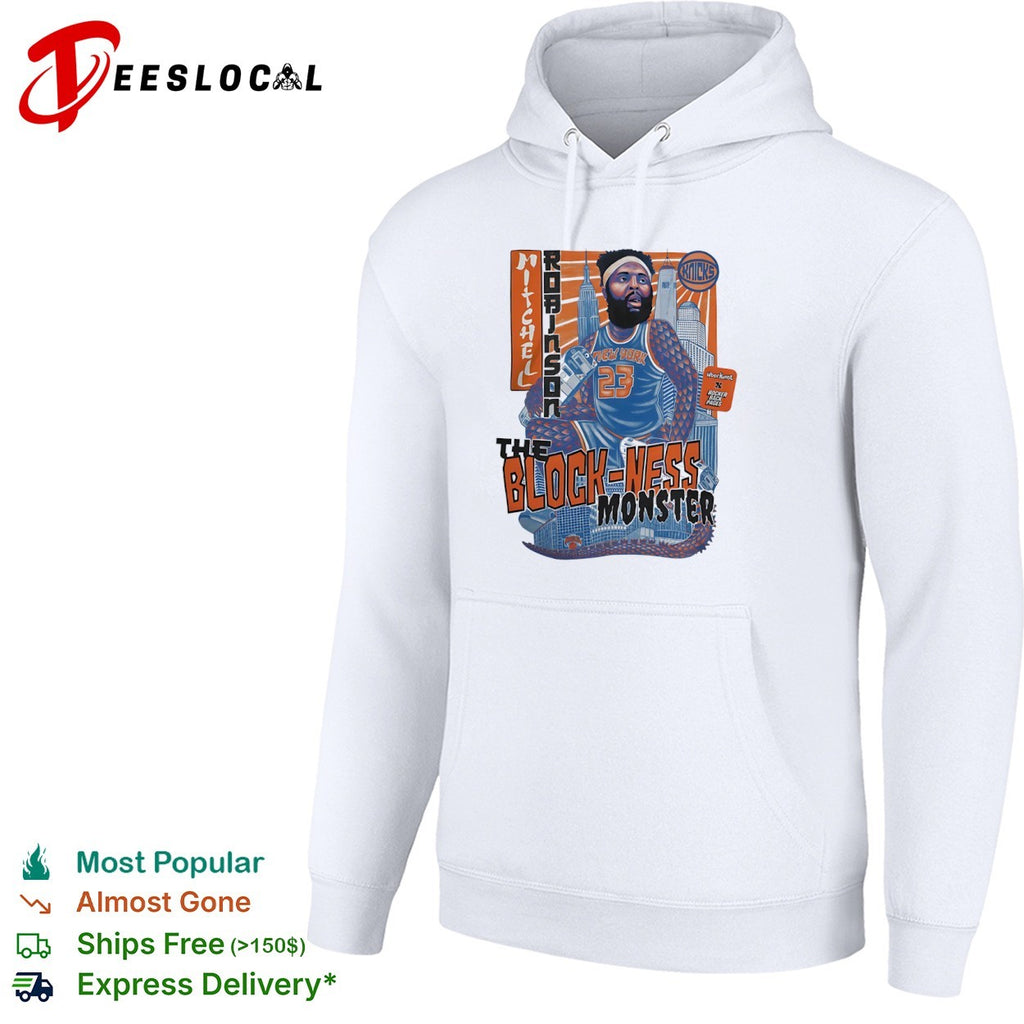 Mitchell Robinson New York Knicks the block ness monster reptile scales shirt