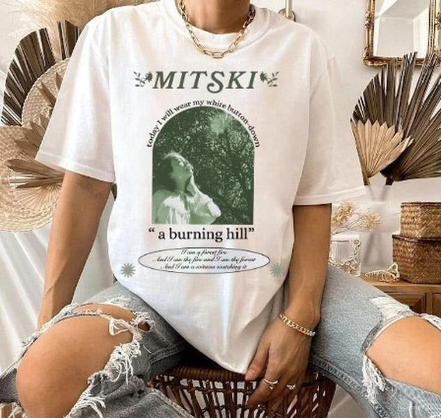 Mitski A Burning Hill Shirt Vintage Mitski Album Music T-Shirt Cotton Unisex Tshirt Hoodie, Sweatshirt | TeeBloomCo.com