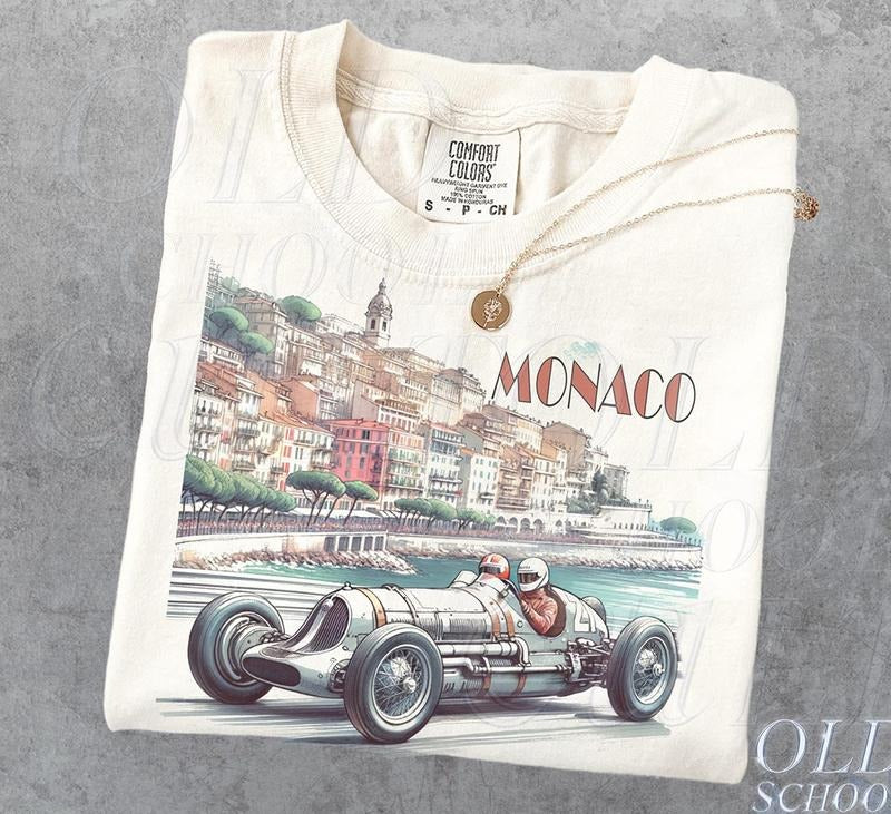 Mo0naco 1937 Racer Vintage T-Shirt Comfy T-Shirt for Nature Lovers Classic 90s Retro Hoodie, Sweatshirt | TeeBloomCo.com