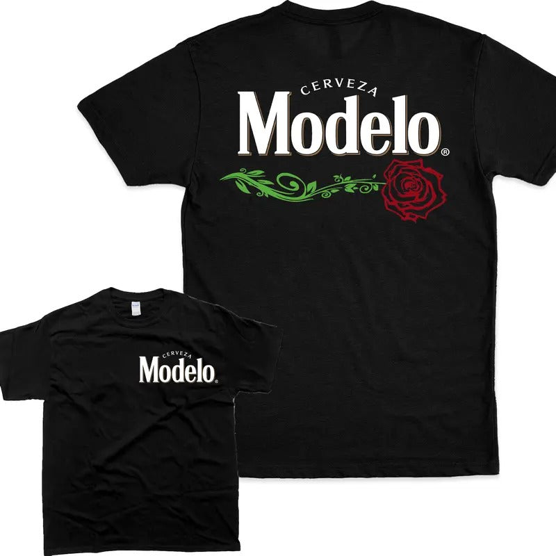 Modelo Rose 2 Sided Tshirt, Modelo Tshirt Full Color For Men And Women Tshirt, Modelo Beer Tshirt, Men's Tshirt, Women's...
