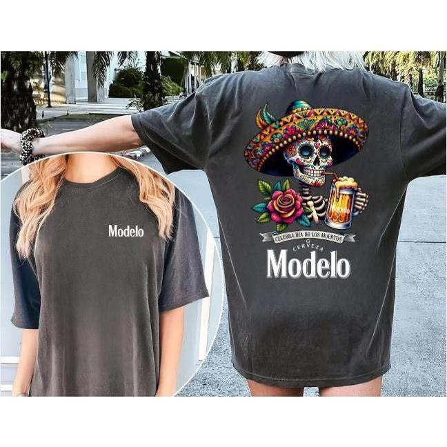 Modelo Sugar Skull Apparel Mexican Dia De Los Muertos Dead T-Shirt Hoodie, Sweatshirt | TeeBloomCo.com