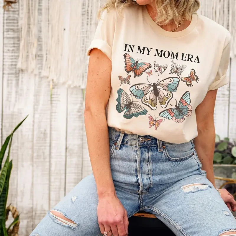 Mom Era Butterfly T Shirt Mothers Day Gift For Cool Mom Mystical Butterflies T-shirt Birthday Gift For New Mother...