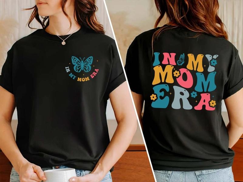 Mom Shirt, In My Mom Era Shirt, Retro Mom Clothes, Mom's Birthday T-Shirt, New Mom & Pregnancy Outfit, Cool Mom Shirt,...