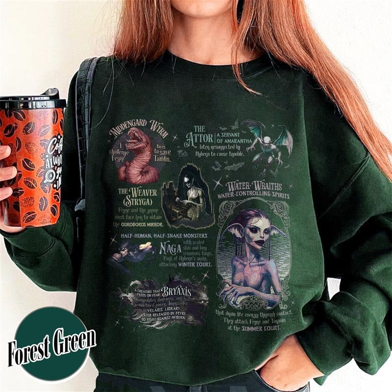Monsters of Acotar Sweatshirt, ACOTAR Monsters Sweatshirt, Velaris the Night Court Sweatshirt, the Bat Boys Sweatshirt,...