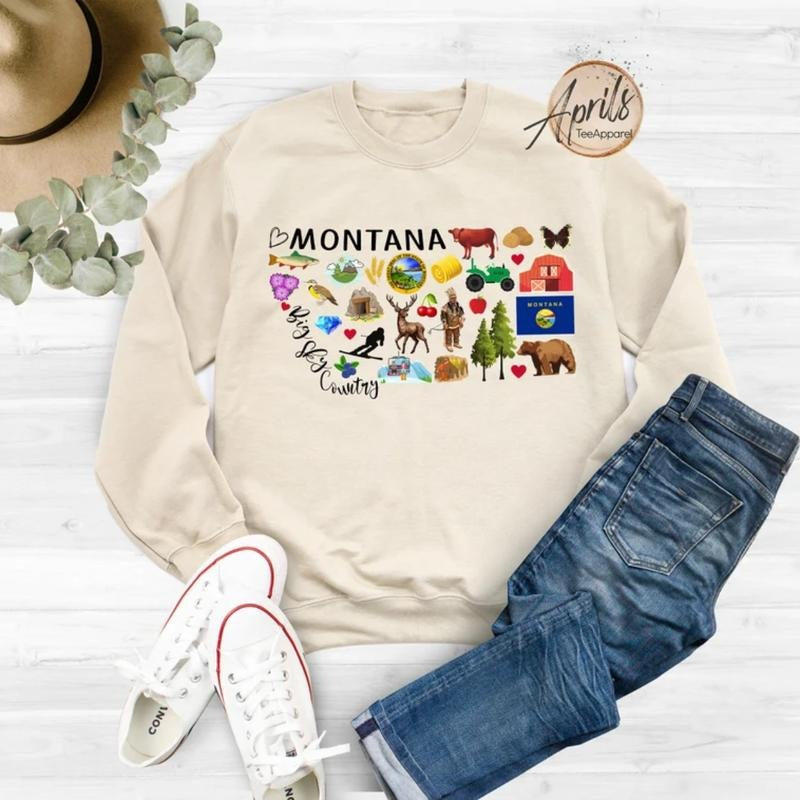 Montana Sweatshirt, Montana Hoodie, State Shirt Classic Fashion | TeeBloomCo.com
