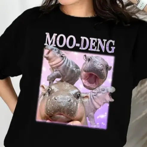 Moo Deng TShirt I Love Moo Deng Cute T-shirt Graphic Classic Hoodie, Sweatshirt | TeeBloomCo.com
