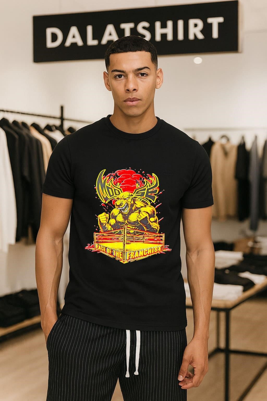 Moose Face Of The Franchise Wrestling Ring Graphic shirt