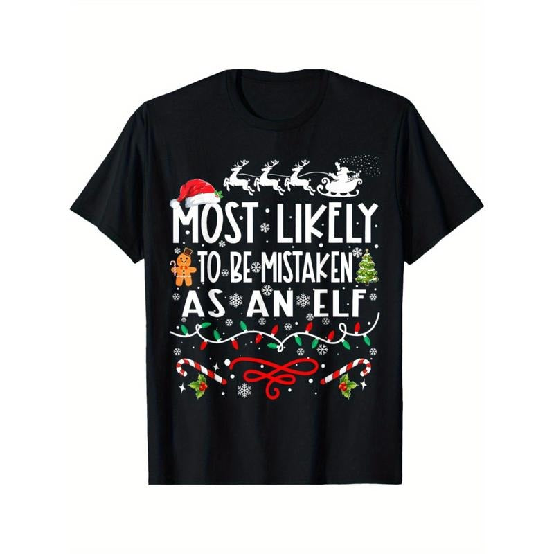 Most Likely To Be Mistaken As An Elf Family Christmas T-Shirt made in usa Hoodie, Sweatshirt | TeeBloomCo.com