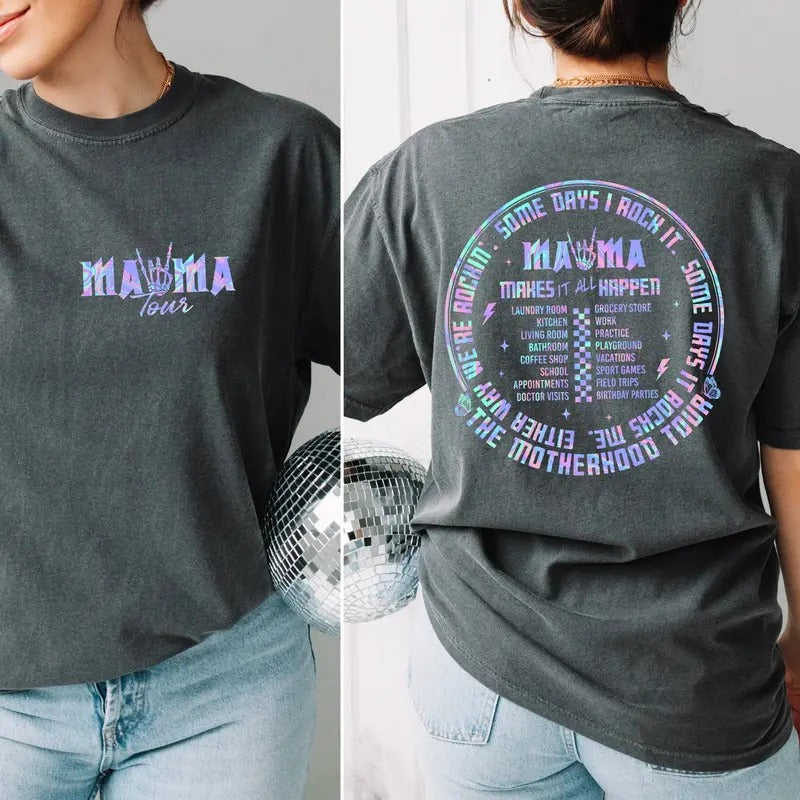 Motherhood Shirt, Some Days I Rock It Shirt, Mama Lighting Bold Shirt, Mama Funny Tour Shirt,Mother's Day Funny Shirt...