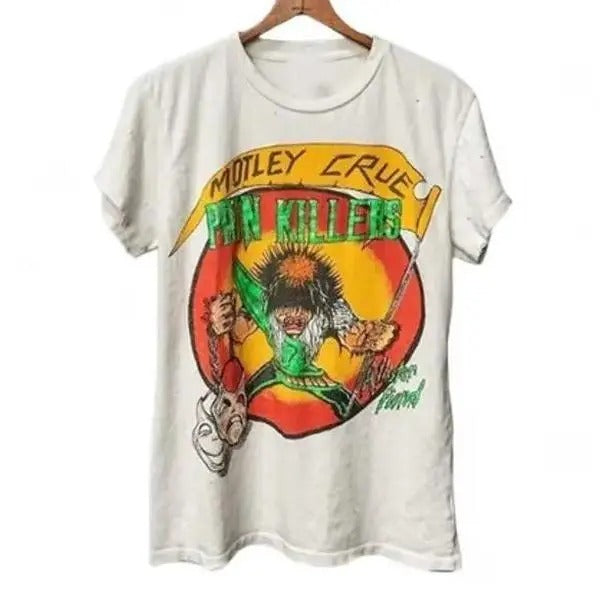 Motley Crue Band 90s Unisex Pain Killers Cotton Menswear Tshirt Hoodie, Sweatshirt | TeeBloomCo.com