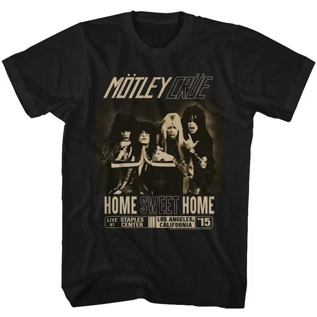 Motley Crue Classic Home Sweet Home Black Adult T-Shirt Women Men Tee Menswear Top  Shortsleeve Streetwear Hoodie, Sweatshirt