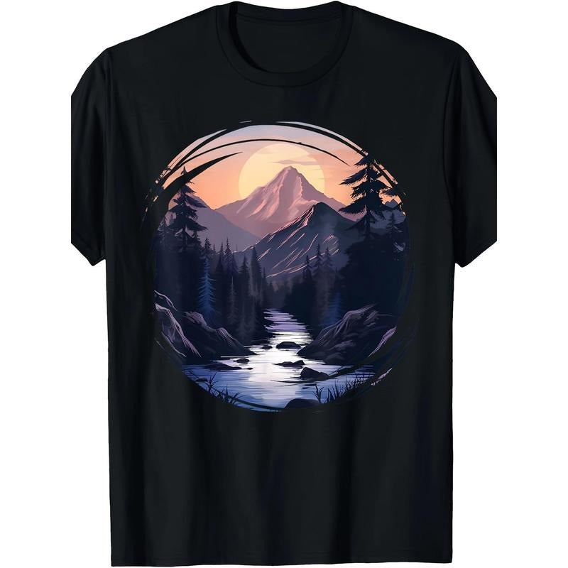 Mountaineering Outdoor Nature Forest Men's graphic T-shirt Made in USA Hoodie, Sweatshirt | TeeBloomCo.com