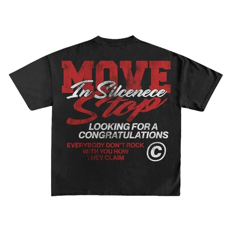 Move In Silence Print Short Sleeve T-Shirt Hoodie, Sweatshirt | TeeBloomCo.com