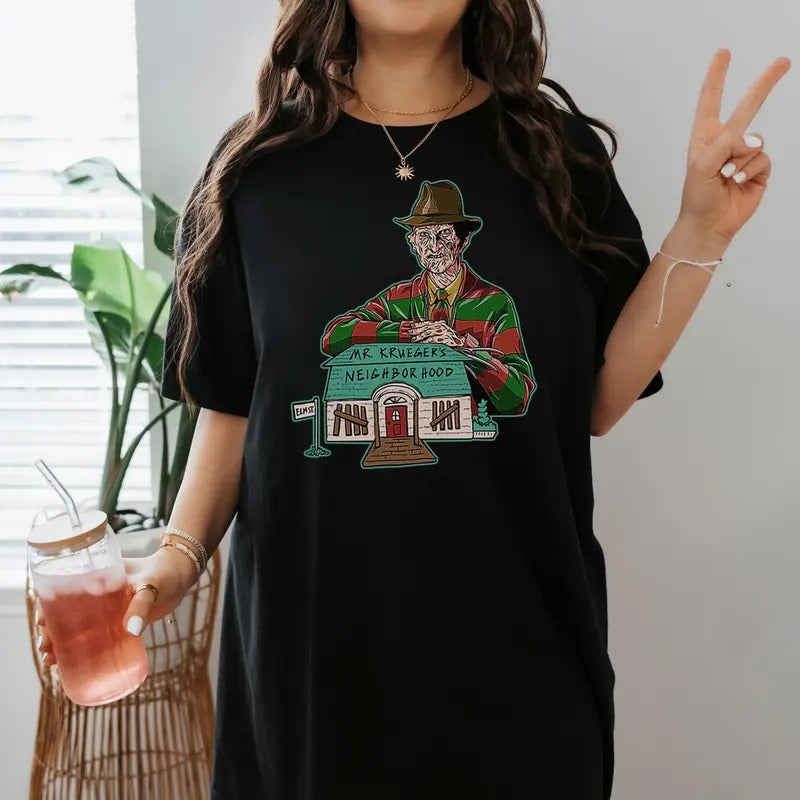 Mr Kruegers Neighborhood House Shirt Nightmare On Elm Street Movie Freddy Krueger Shirtstyle{n002}2 Hoodie, Sweatshirt