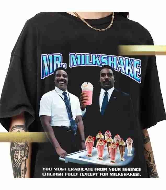 Mr. Milkshake Rap Tee Mr. Milchick Severance Rap Tee shirt Hoodie, Sweatshirt | TeeBloomCo.com