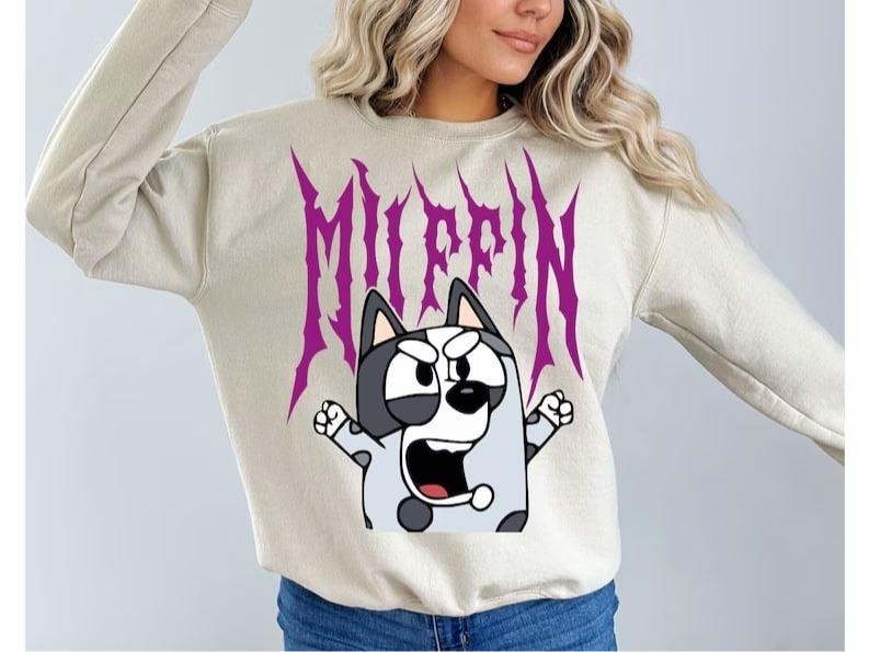 Muffin Metal Blue Dog Sweatshirt, Bluey Family Shirt, Bluey Muffin Shirt, Muffin Cupcake Heeler Shirt, Bluey Birthday...