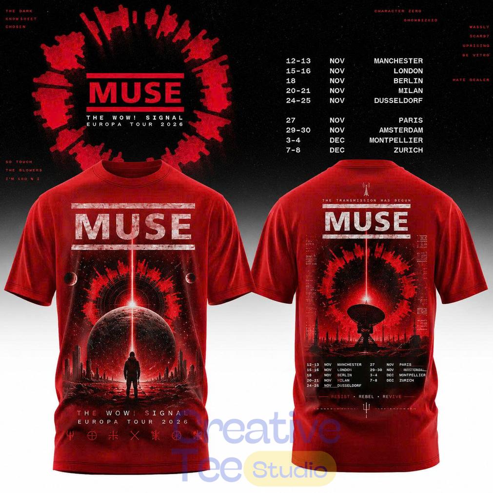 Muse – The Wow Signal Europa Tour 2026 Tee