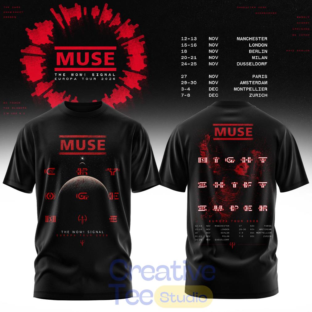 Muse – The Wow Signal Europa Tour 2026 Tee