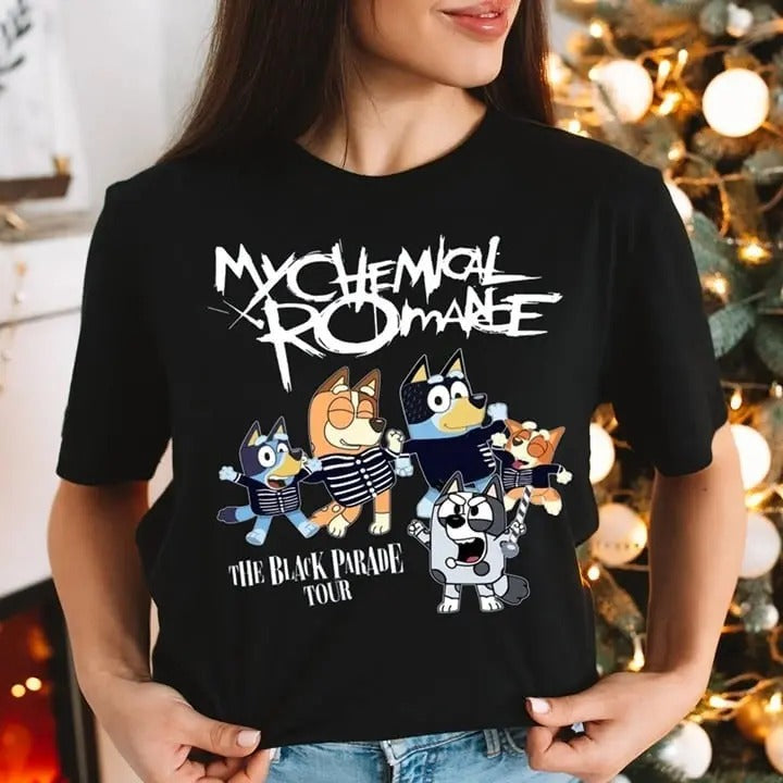 My Chemical Romance Bluey Shirt, Bluey Birthday Shirt, Bluey Family Cotton Tshirt Hoodie, Sweatshirt | TeeBloomCo.com