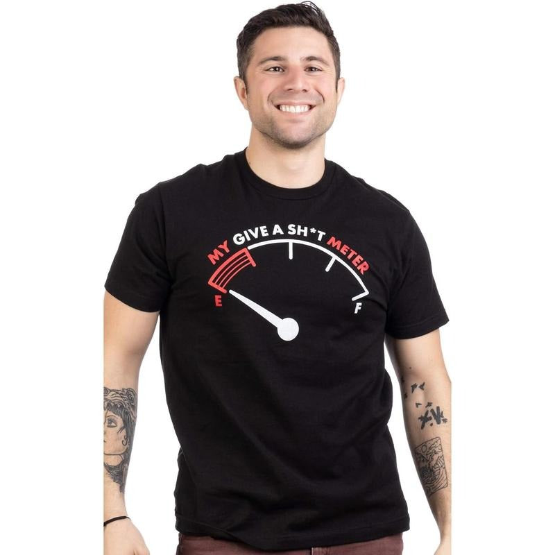 My Give a Sh*t Meter is Empty | Funny Sarcastic Saying Comment Joke Men T-Shirt  made in us Hoodie, Sweatshirt