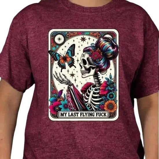 My Last Flying F Skeleton and Butterfly T-shirt Top Womenswear Casual Hoodie, Sweatshirt | TeeBloomCo.com