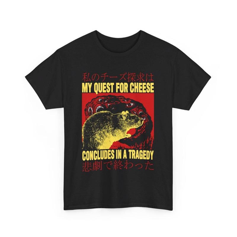 My Quest For Cheese Rat Japanese T-Shirt Hoodie, Sweatshirt | TeeBloomCo.com