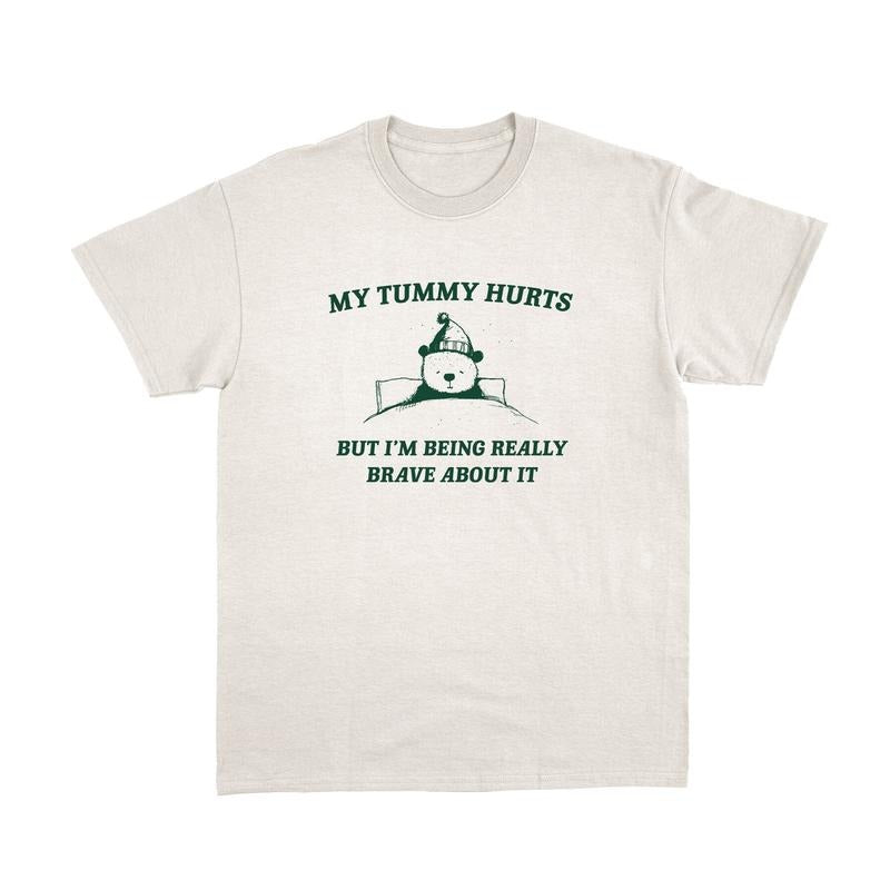 My Tummy Hurts But I'm Being Really Brave About It T Shirt, Vintage 90s Seal T-shirt, Funny 90s Shirt, Vintage...