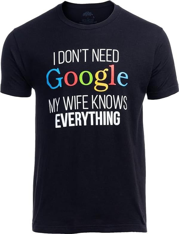 My Wife Knows Everything! Funny Husband Dad Groom T-Shirt Menswear Casual Cotton Hoodie, Sweatshirt | TeeBloomCo.com