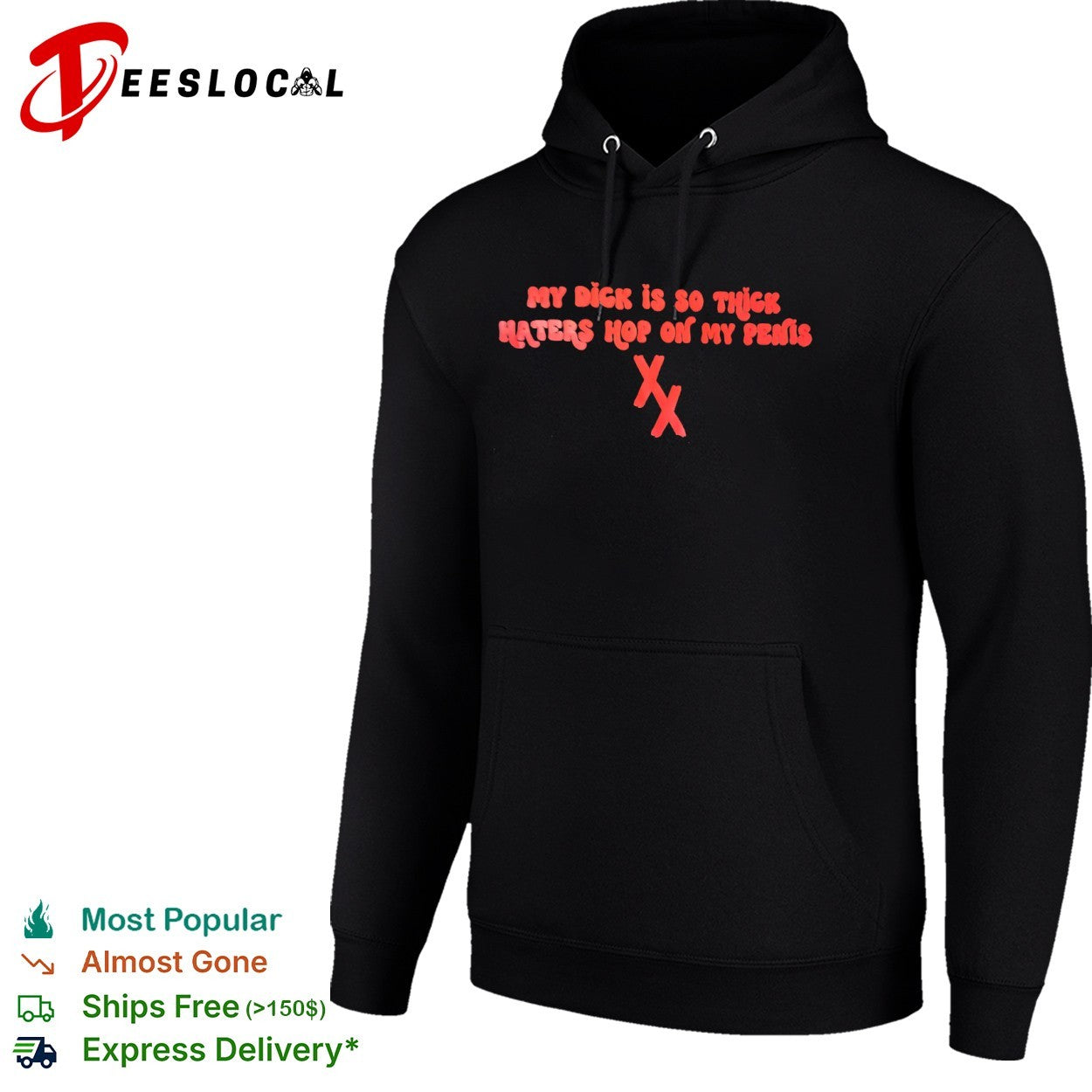 My dick is so thick haters hop on my penis XX parody reference shirt