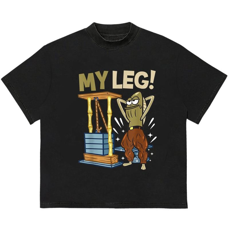 My leg Body Building Funny SpongeBob T-Shirt Cool Gift for Him Comfy T-Shirt for Nature Lovers Hoodie, Sweatshirt