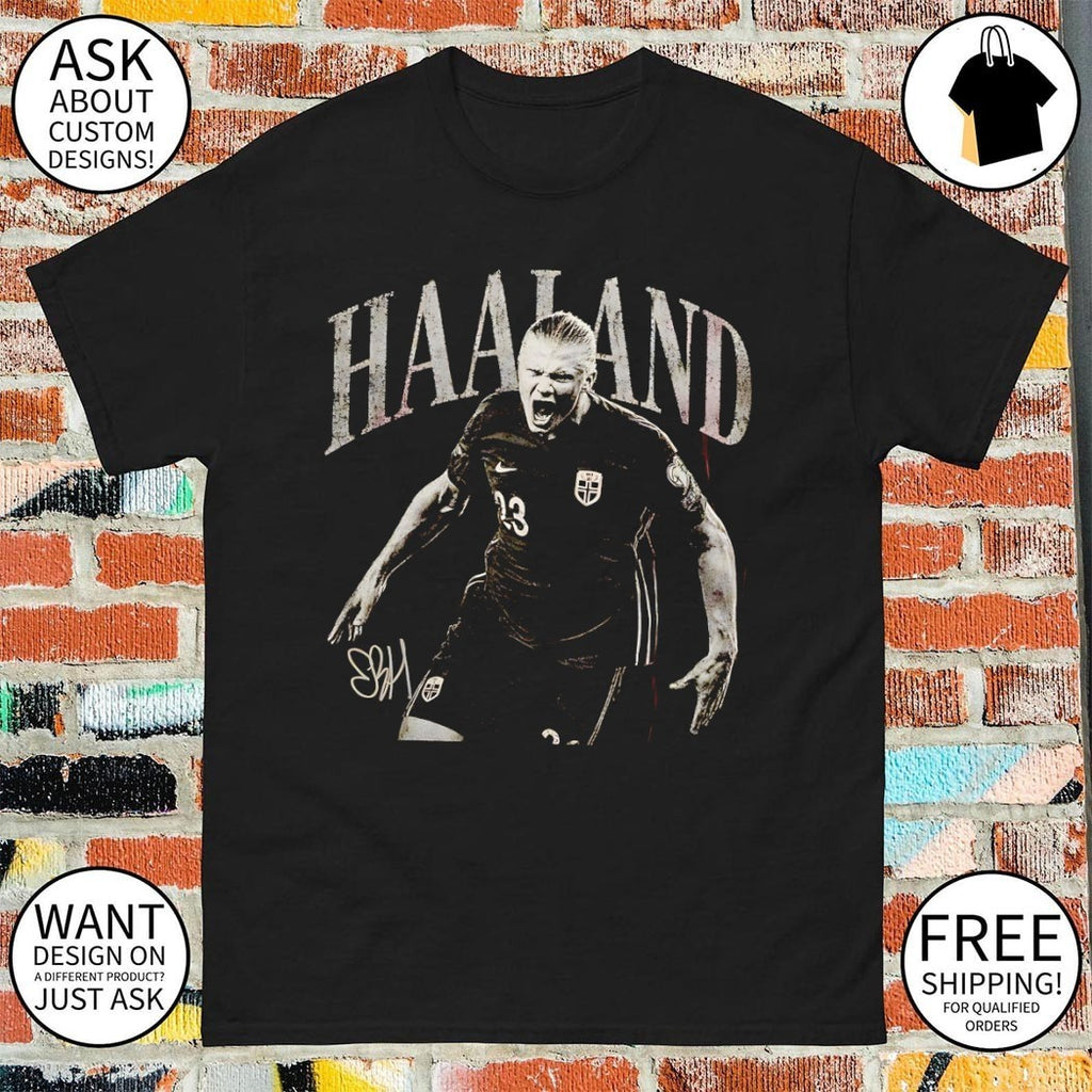 Erling Haaland Norway Soccer World Cup 2026 signature t-shirt