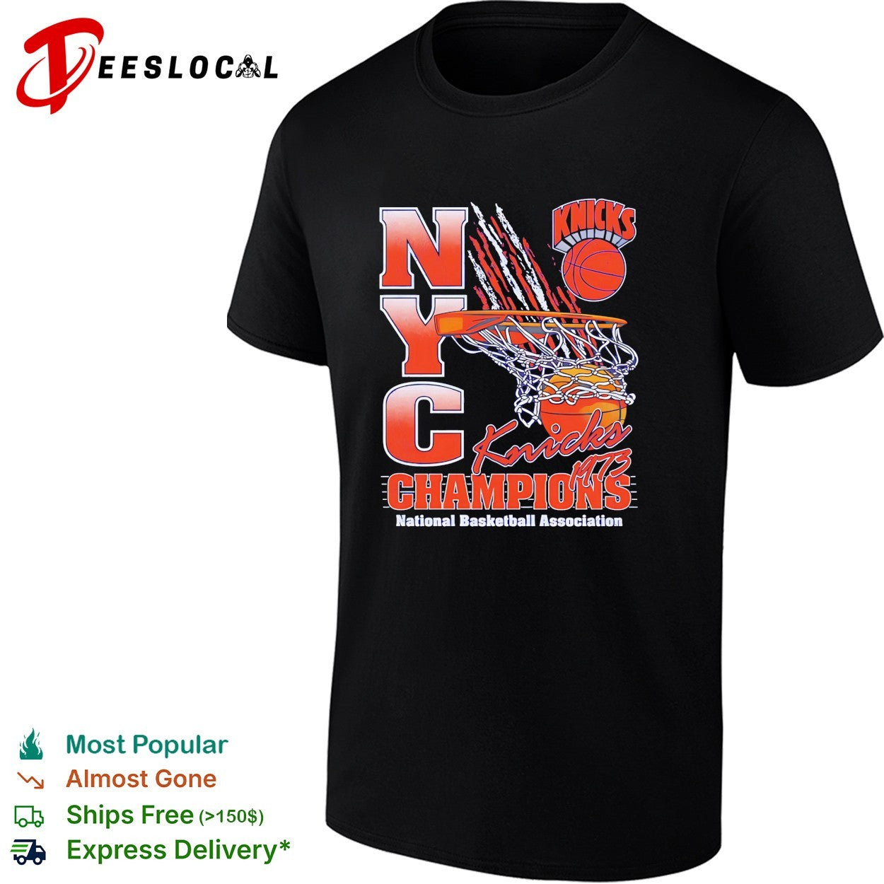 NYC champions basketball net bold poster shirt