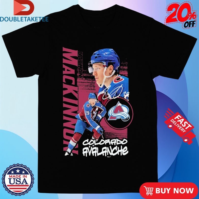 Nathan MacKinnon Colorado Avalanche Playmaker NHL Signature Shirts