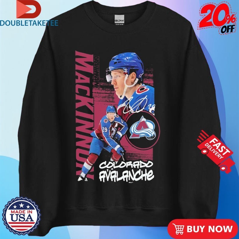 Nathan MacKinnon Colorado Avalanche Playmaker NHL Signature Shirts